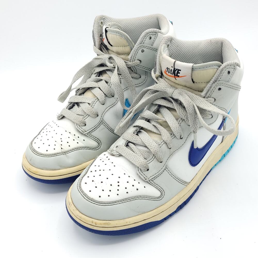 Nike Dunk High gray blue boys size 5.5